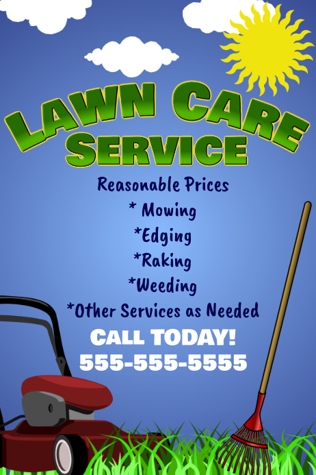 Lawn Care Flyer Modelo | PosterMyWall