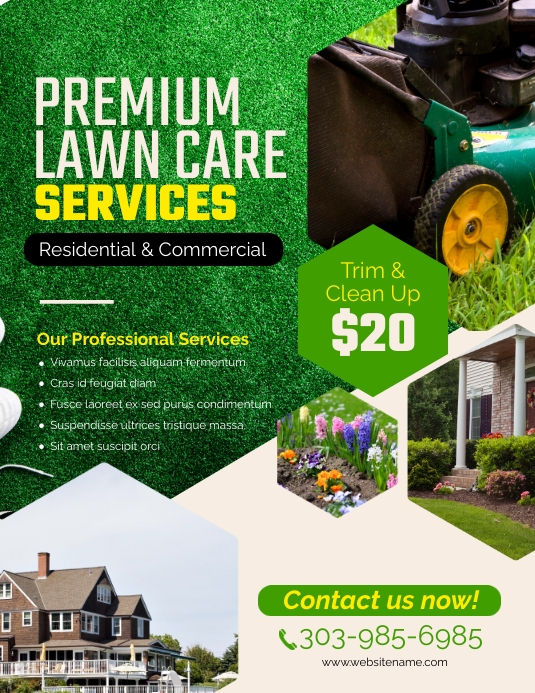 Lawn Care Flyer Template PosterMyWall