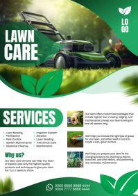 Lawn care flyer template A5