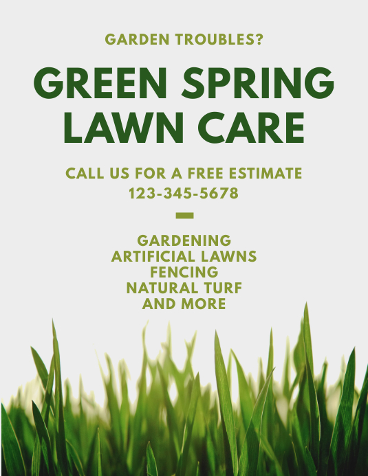 Lawn Care Gardening Flyer Template PosterMyWall