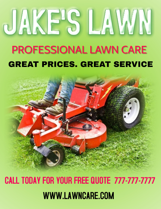 LAWN CARE LANDSCAPING GRASS CUTTING SMALL BUSINESS FLYERS Template LAWN CARE LANDSCAPING GRASS CUTTING SMALL BUSINESS FLYERS Template