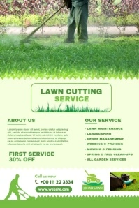 Lawn care poster template