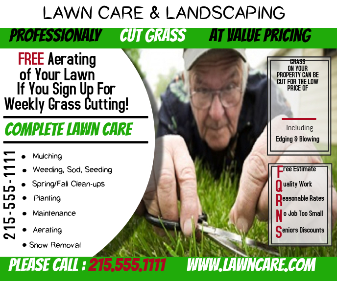 Lawn Care Großes Rechteck template