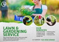 Lawn Care Service Ad Postcard template
