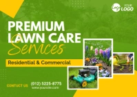 Lawn Care Service Ad Cartolina template