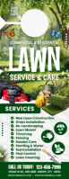 白色 Lawn Care Service Door Hanger Template Cartello da appendere alla porta