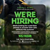 Lawn Care Service Hiring Ad Post Template