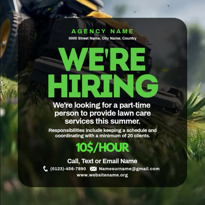 Lawn Care Service Hiring Ad Post Template PosterMyWall lawn-care-service-hiring-ad-post-template-postermywall