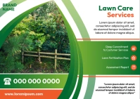 Lawn Care Services Postcard template