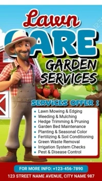Lawn Care Services Facebook Story template