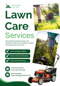 Lawn Care Services Poster Template – Professional Yard & Garden Maintenance A2