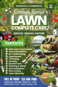 Lawn Care Services Poster Template