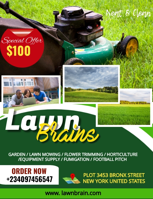 Lawn Flyer (US Letter) template