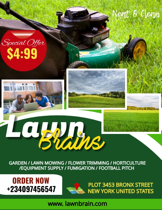 Lawn Volantino (US Letter) template