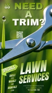 Lawn / Gardening service ad template Instagram Story