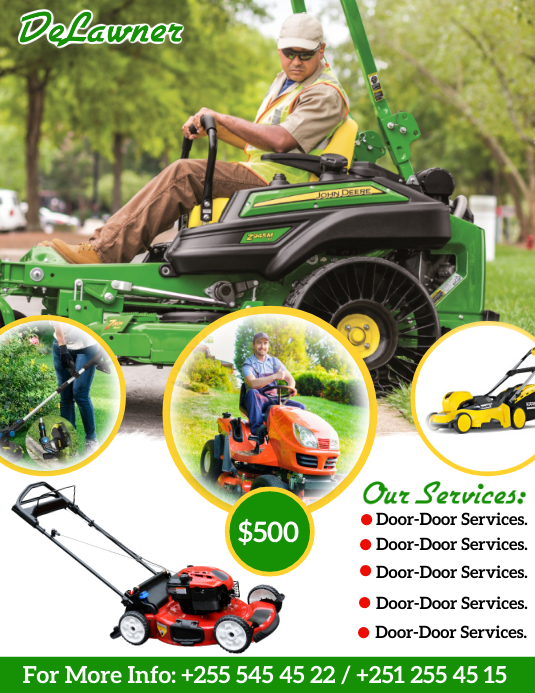 Copy of Lawn Mower Flyer Template PosterMyWall