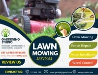 lawn mowing, lawn service, lawn care video Flyer (US Letter) template