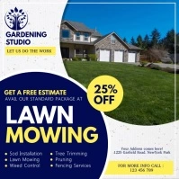 lawn mowing, lawn care, lawn video, lawn Instagram na Post template