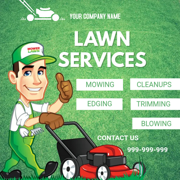 Lawn Mowing Post Instagram template