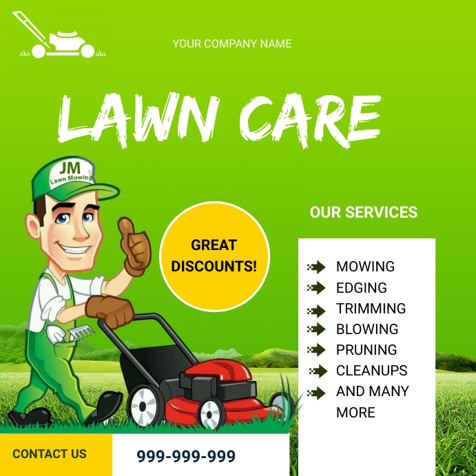 Lawn Mowing Template PosterMyWall