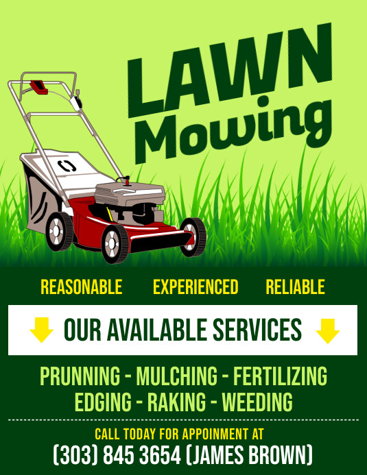 Image 14 for Free Lawn Mowing Flyer Template