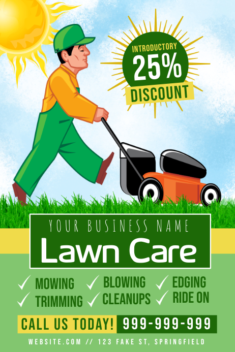 Lawn Mowing Poster Template | PosterMyWall