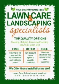 lawn service,spring cleaning A2 template