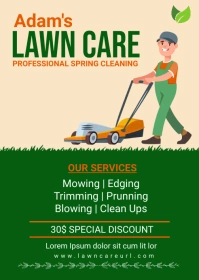 lawn service,spring cleaning A6 template