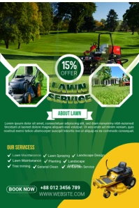 Lawn Service Banner design template