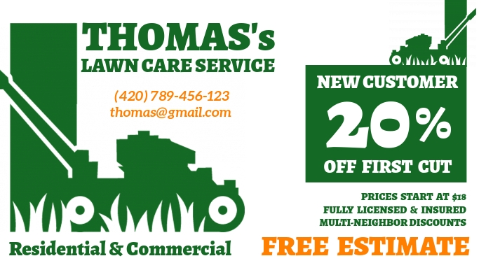 Lawn Service Business Card template