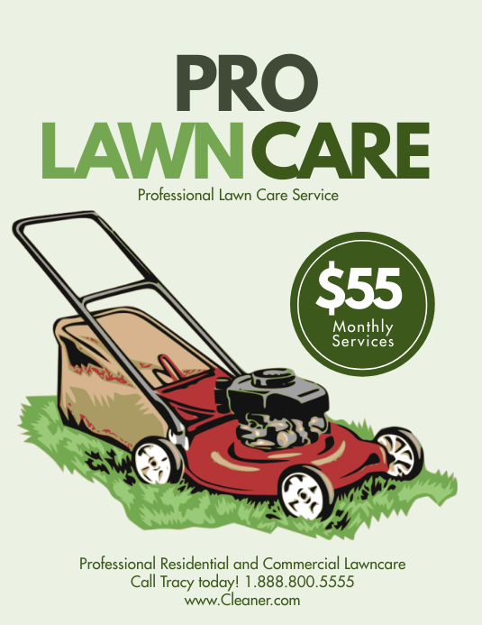Lawn Service Flyer (US Letter) template