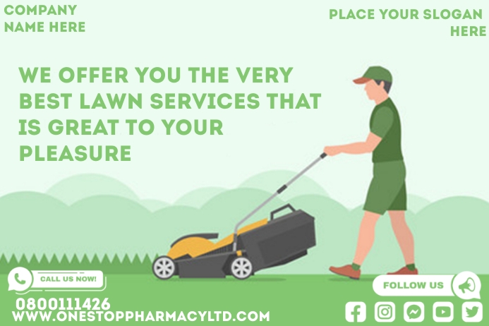 Lawn Service Poster template