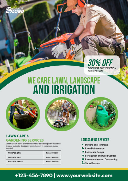 Lawn service A4 template