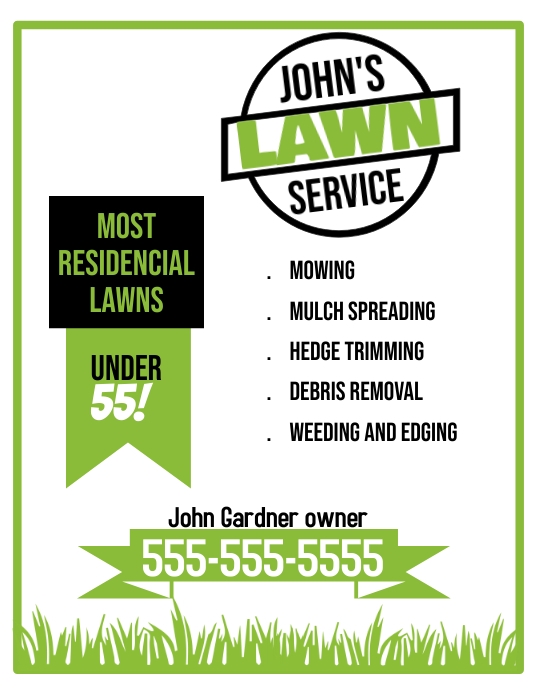 Lawn Service Flyer Template PosterMyWall