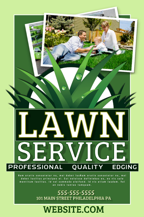 Lawn Service Poster template