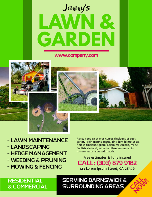 Lawn Service Flyer Template PosterMyWall