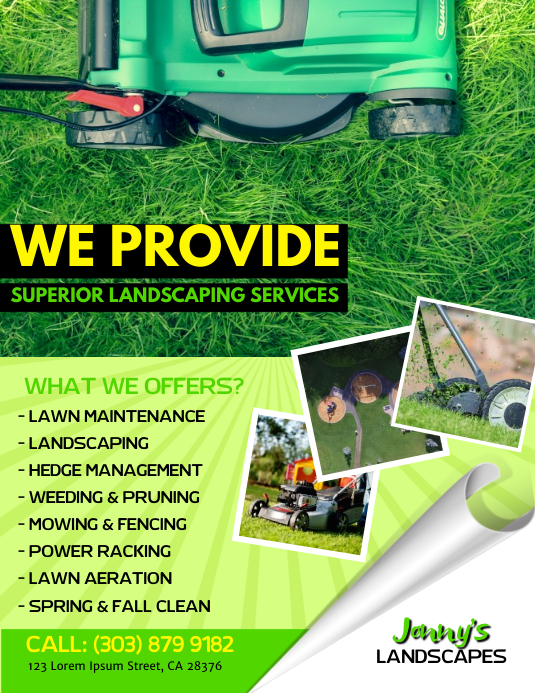 Lawn Care Flyers Lawn Care Flyers business form letter template