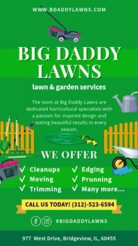 Lawn Service instagram story Affichage numérique (9:16) template