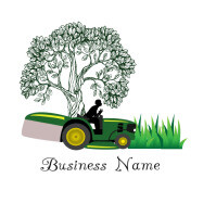 Putih Lawn Service Logo Logo Template