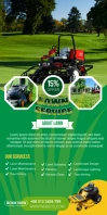 Lawn Service Roll Up Banner design template