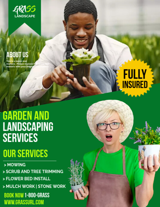 Lawn Service Website Template PosterMyWall