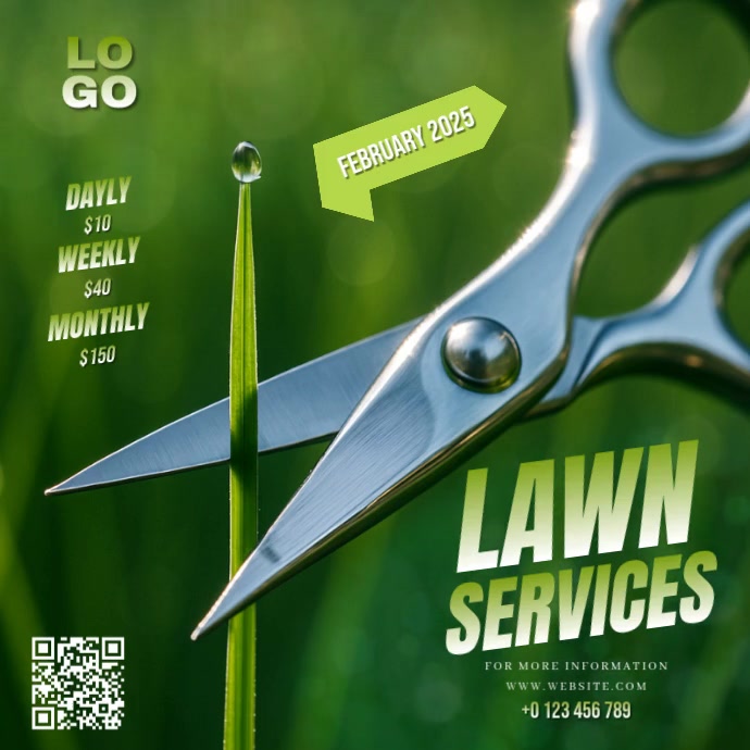 Lawn Services ad template Instagram Post