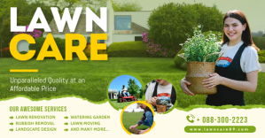 Lawn services facebook ad post template
