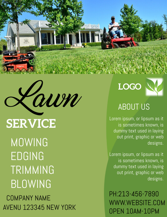 Copy of LAWN SERVICES TEMPLATE FLYER PosterMyWall