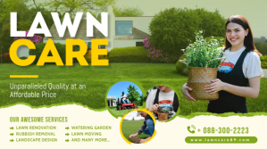 Lawn services twitter promotion post template