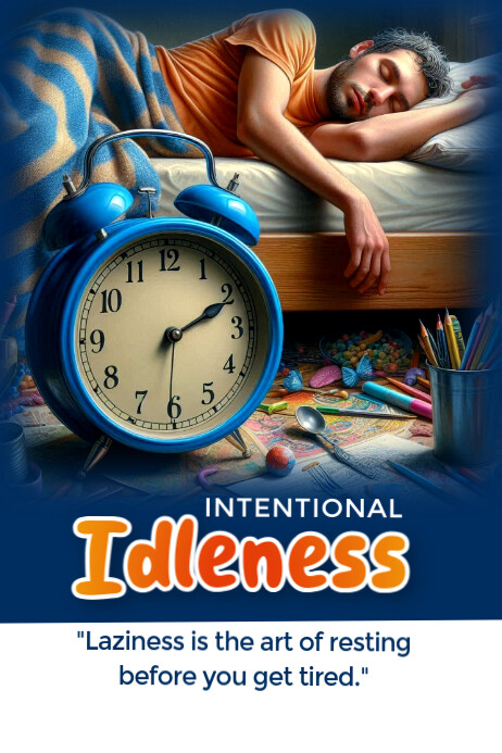 Laziness Poster template