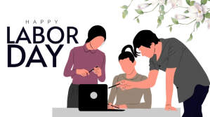 White Labor Day Celebration Презентация Template