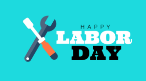 蓝绿色 Labor Day Celebration Presentation Template