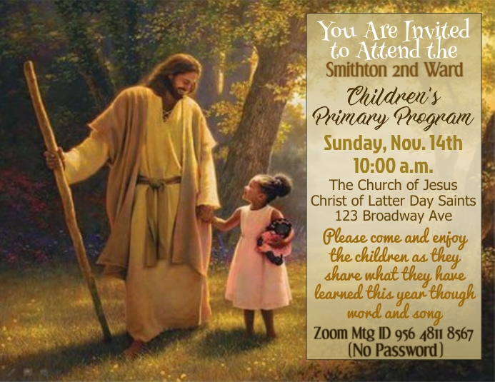 LDS Children's Primary Program Template | PosterMyWall