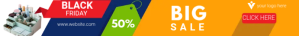 leaderboard black friday sale banner with mul Classement template